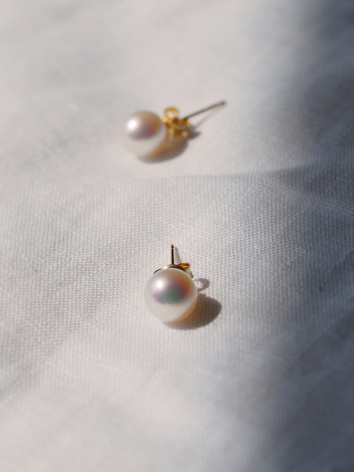 14k akoya pearls earrings
