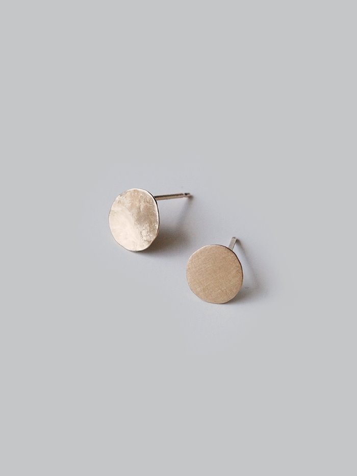 textured small gold earring