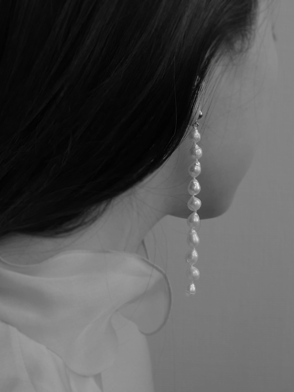 Pearls long earrings