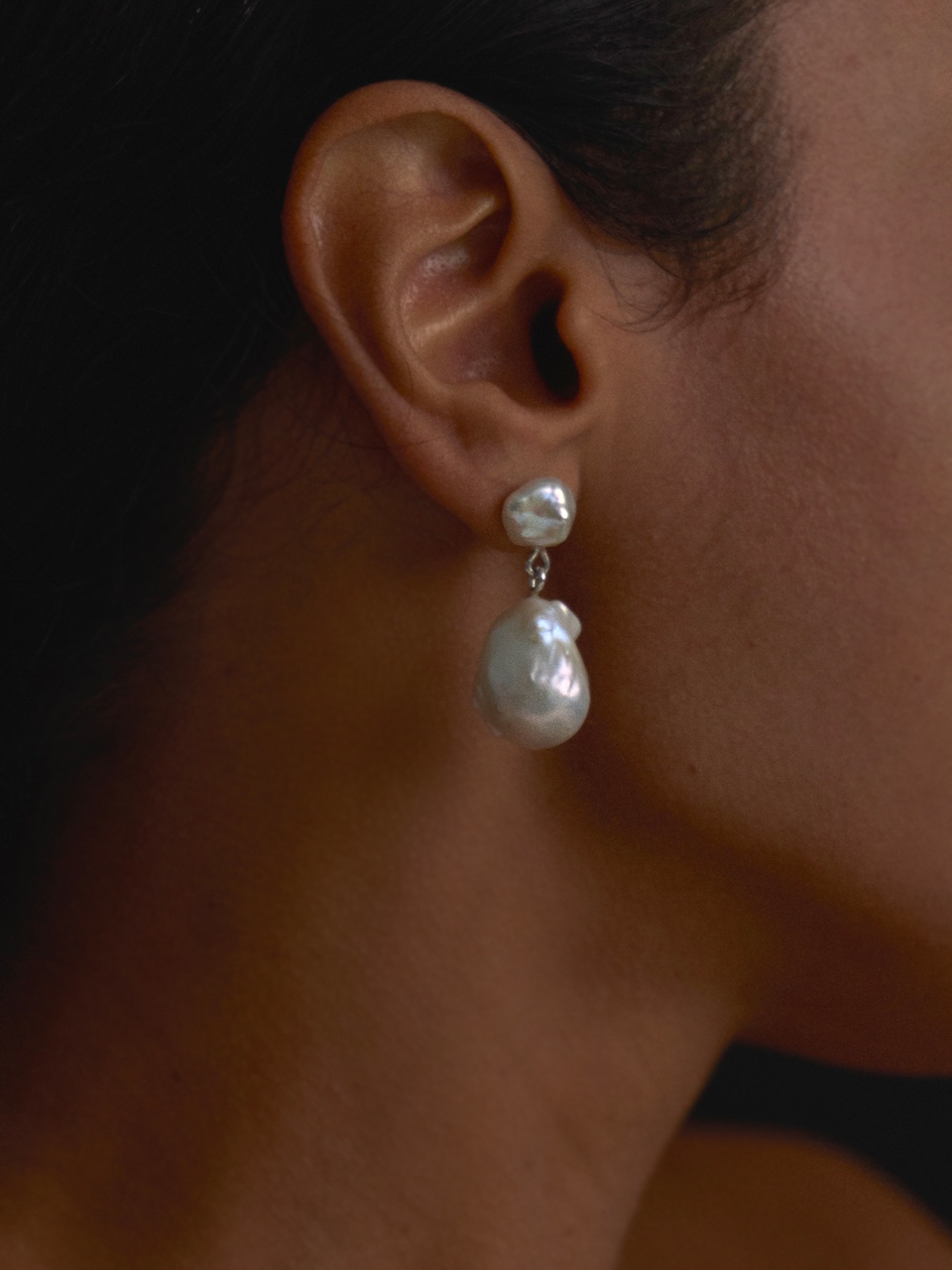 pebbles pearls earring
